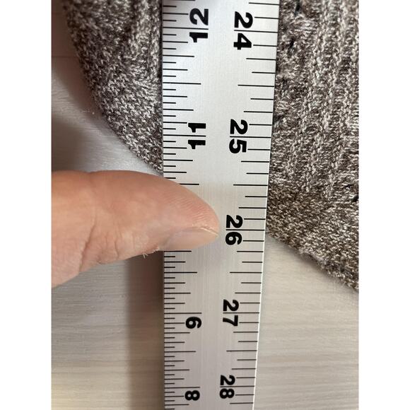 Express Sweater Womens Medium Taupe Open Knit 3/4 Sleeve High Low Hem Rayon - Picture 4 of 8